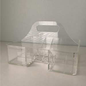 Vintage clear acrylic makeup caddy (Mary Kay)